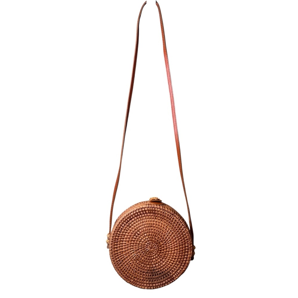 Handmade Round Crossbody Straw Wicker Woven Summer Beach Fashion Handbag Boho